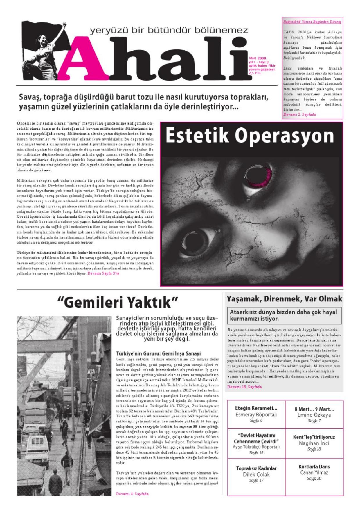3. Sayı - Ahali Gazetesi