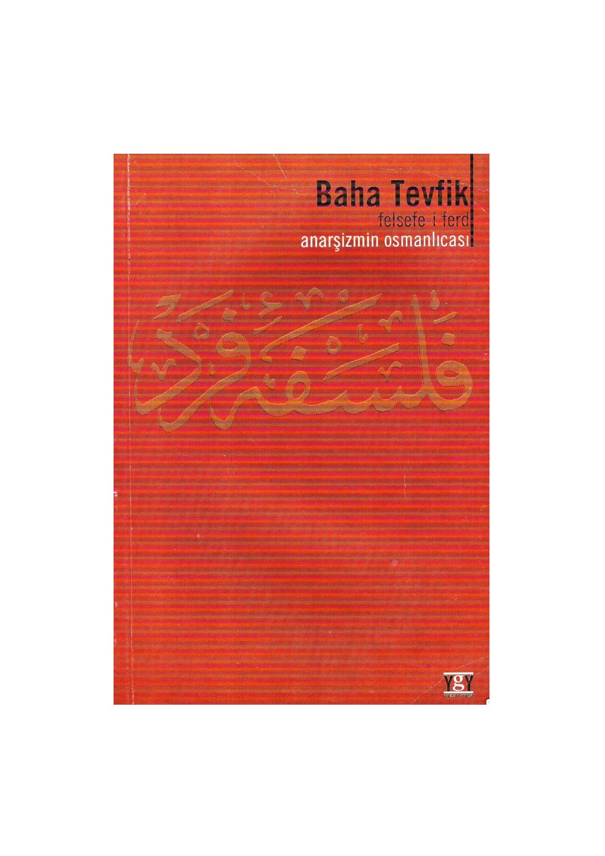Felsefe-i Ferd - Baha Tevfik