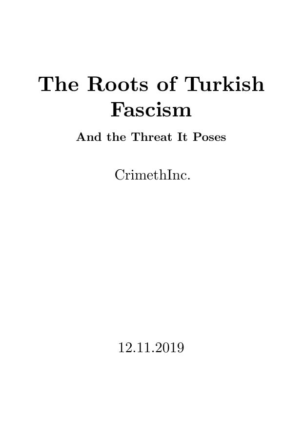 The Roots of Turkish Fascism - CrimethInc.