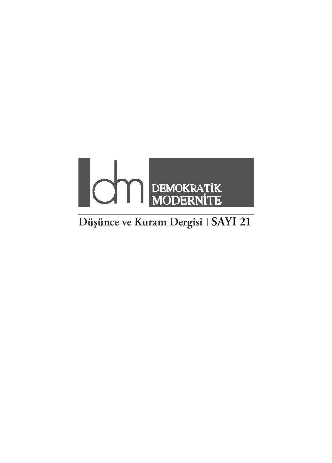 21. Sayı - Demokratik Modernite