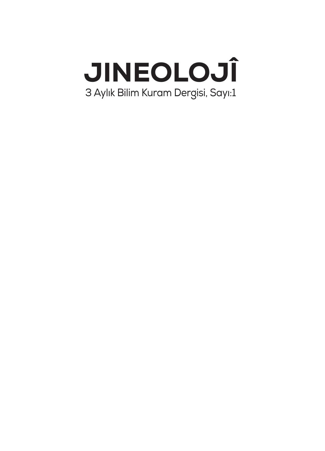1. Sayı - Jineolojî