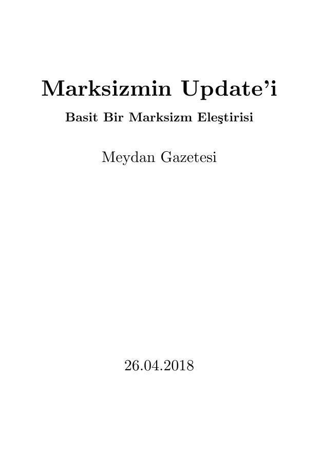 Basit Bir Marksizm Eleştirisi - Meydan Gazetesi