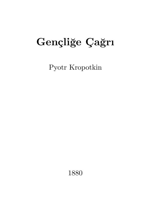 Gençliğe Çağrı - Pyotr Kropotkin