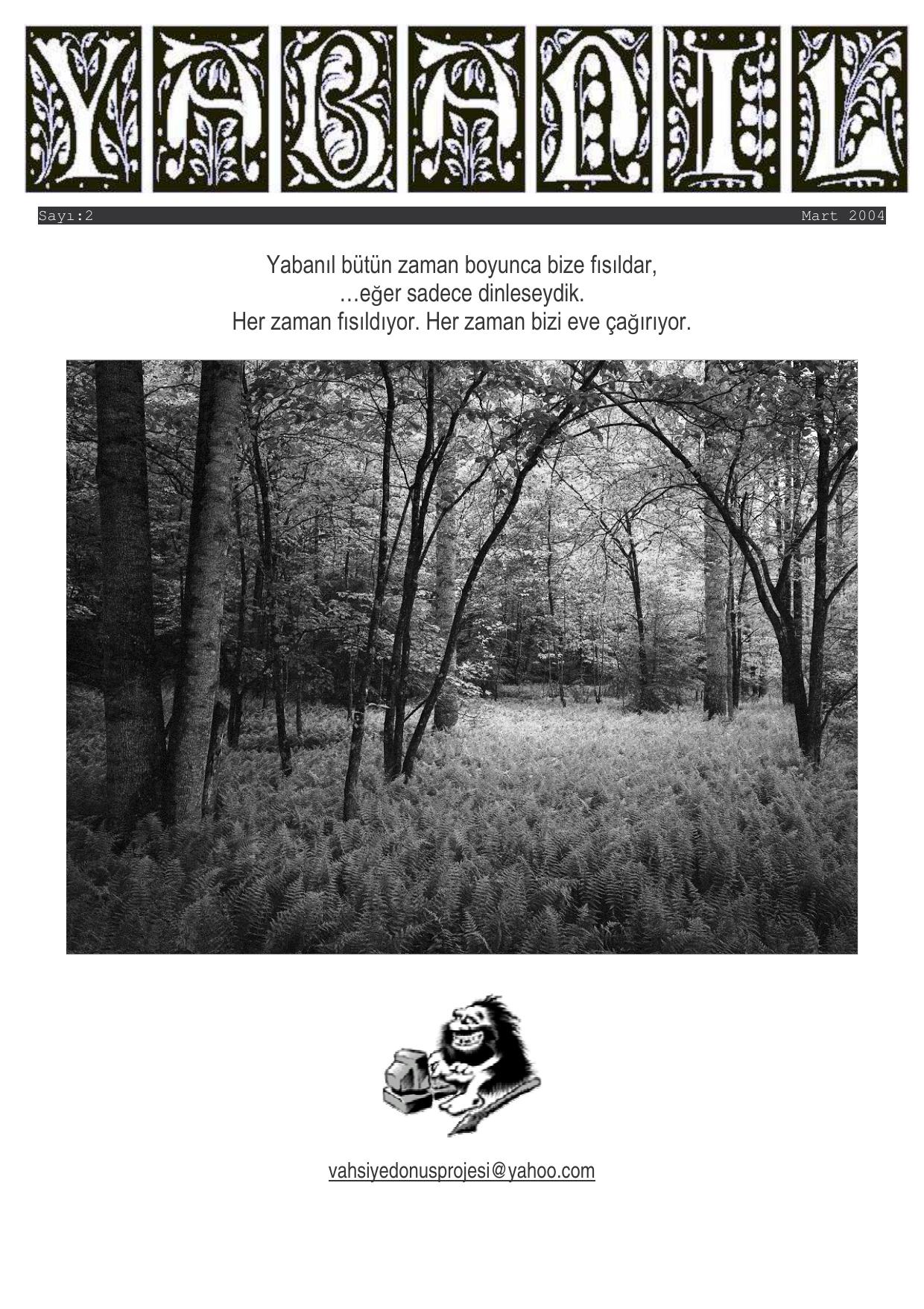 2. Sayı - Yabanıl Dergisi