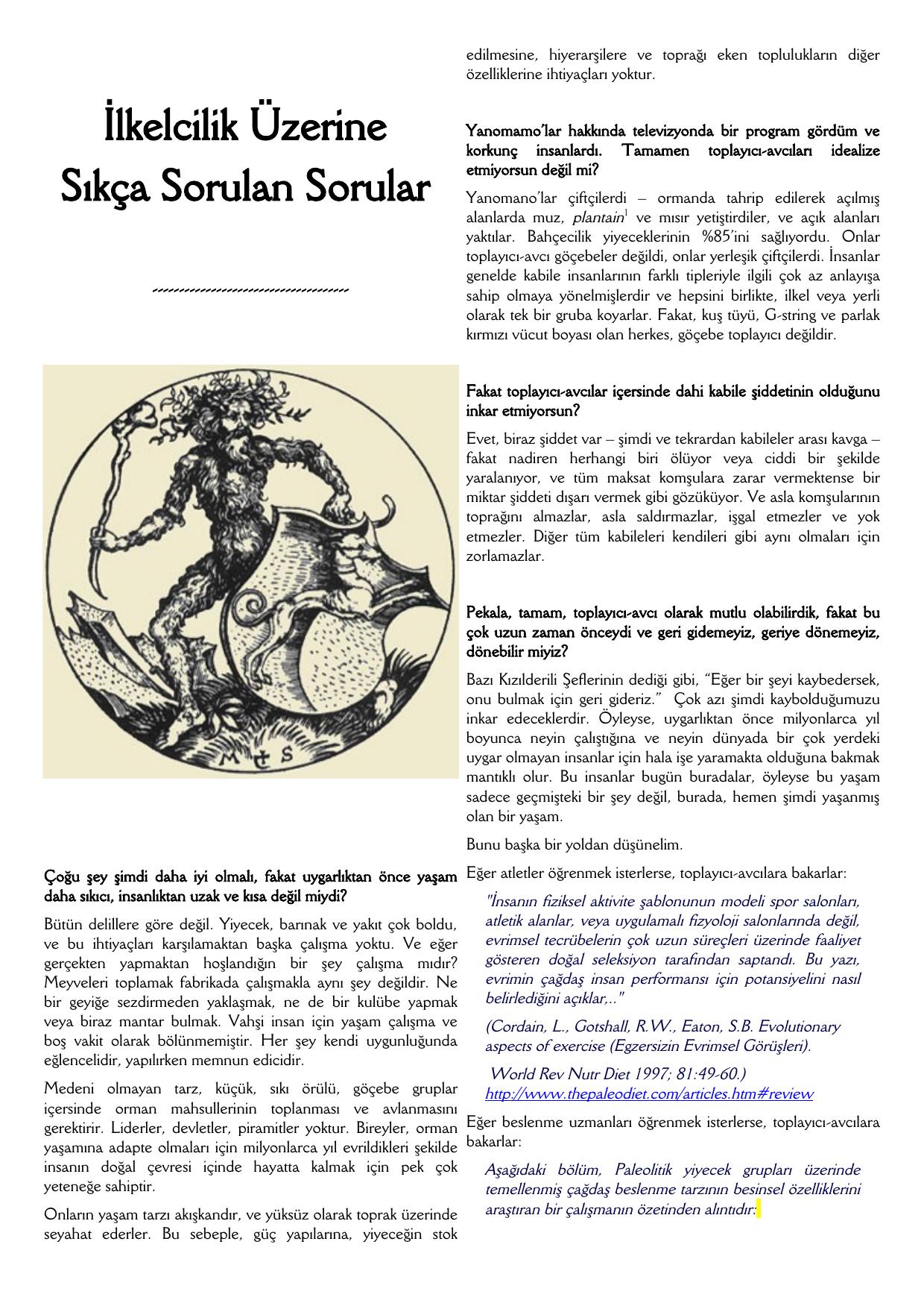 İlkelcilik Üzerine SSS - Yabanıl